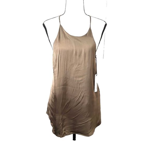 stillwater Tops - STILLWATER CLOTHING High Neck Satin‎ Cami NWT Sz Medium
